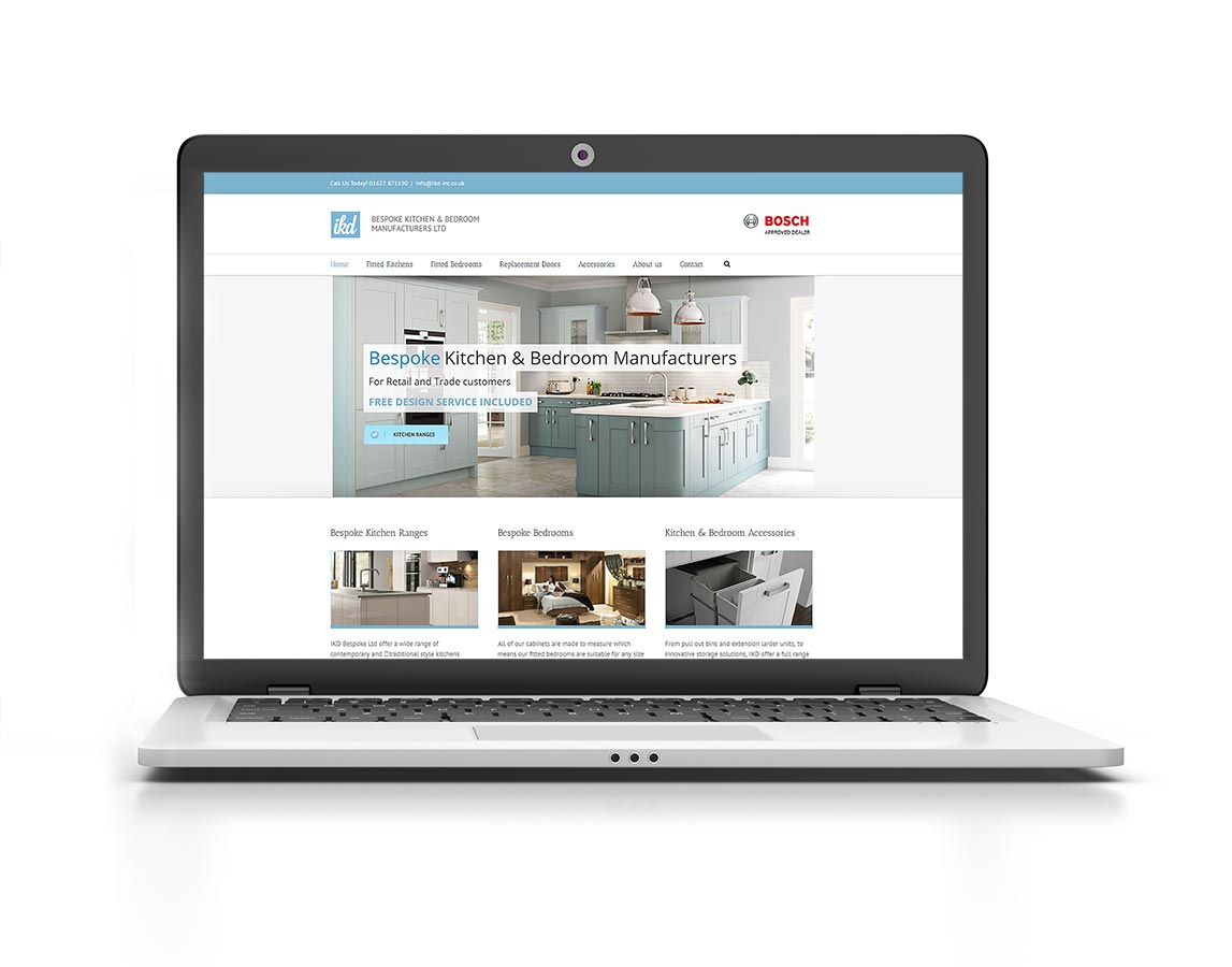 Kitchen manufacturer website design - Mode Nine Creative Ltd